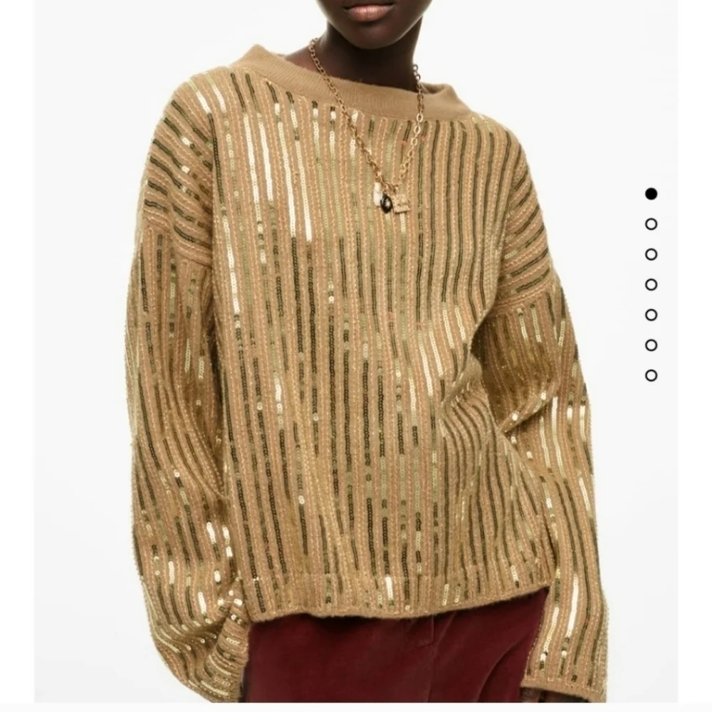 Zara Limited Edition Sequin Sweater size medium 70's Disco T. Swift Style Like - Picture 11 of 13